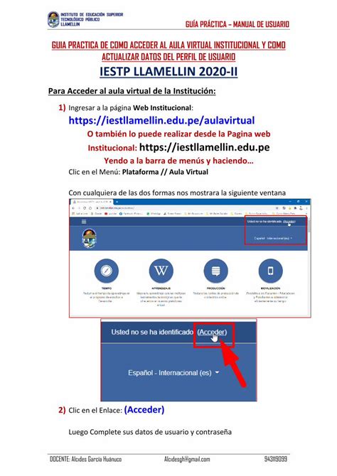 VIDEO TUTORIAL, DE COMO ACCEDER AL AULA VIRTUAL .